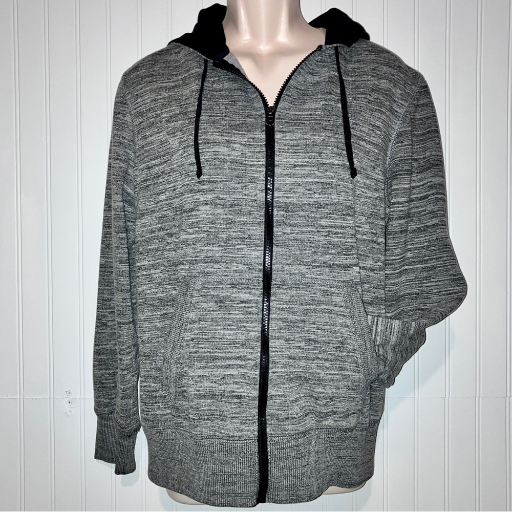 🔆 OP Black and White Full Zip Hoodie Sweatshirt